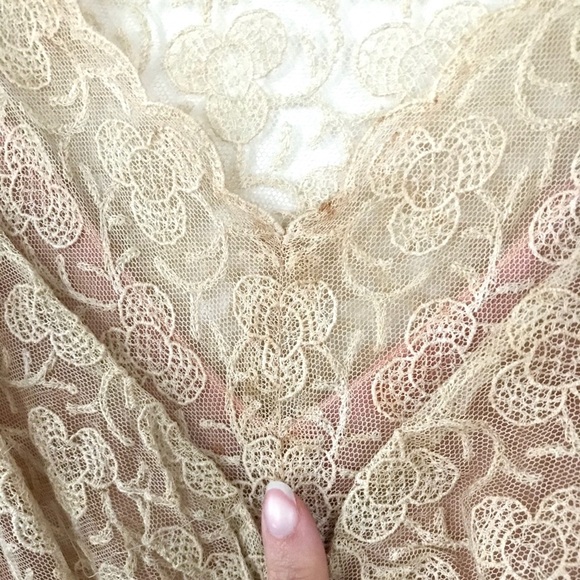 Vintage 40’s lace peplum crepe rayon black dress - Picture 6 of 7